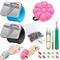 ICNOW 216 PCS Sewing Pin Cushion Kit, Needle Cushion, 2 Magnetic Wrist Pincushion with 200 Straight Sewing Pins, 10 Sewing Clips, 2 Seam Rippers and 1 Sewing Scissor, Sewing Products for DIY